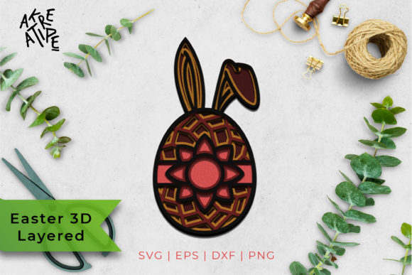 3D Layered Easter Egg for Spring Easter Laser Cutting