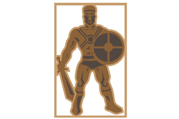3D Layered Warrior: Bold Crafts for Designs Drawings