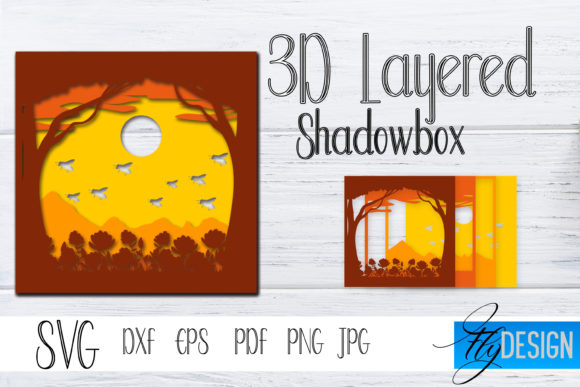 3D SVG Bees Lightbox: Perfect for Shadow Boxes