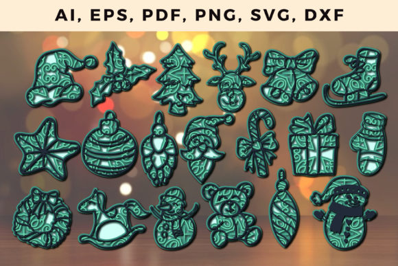 3D SVG Christmas Design for Branding