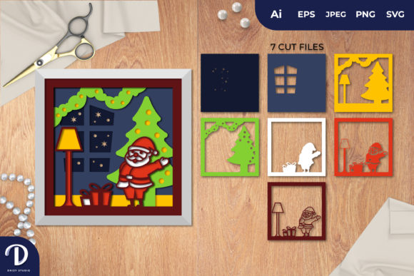 3D SVG Shadow Boxes: Santa Claus Visit Review