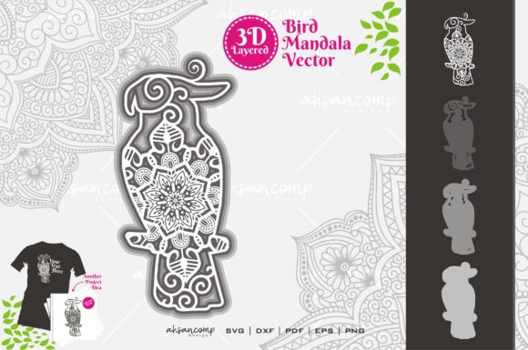 Bird Mandala 3D Layered 14: A Shadow Box 3D SVG Review