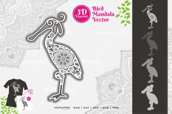 Bird Mandala 3D Layered 15: A Shadow Box SVG Review