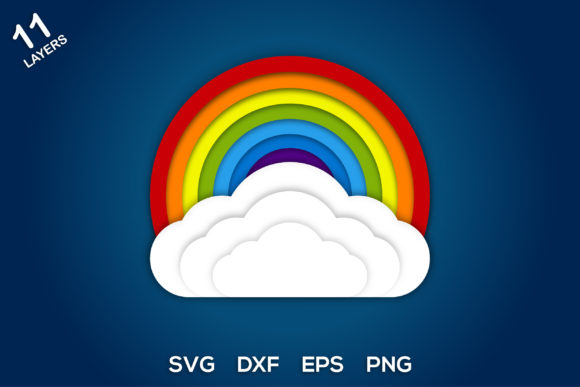 Colorful 3D Rainbow Svg Design: Perfect 3D SVG Shapes
