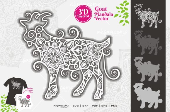 Goat Mandala Vector SVG 3D Layered 4: A Seller's Shape Review