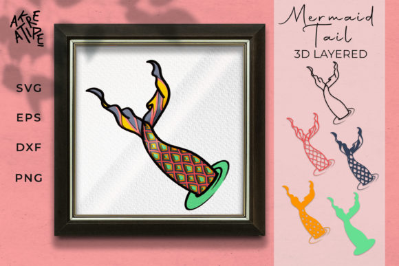 Mermaid 3D SVG: A Layered Shape for Modern Branding