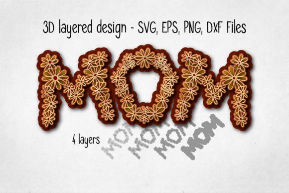 MOM 3D Layered SVG: Premium Shapes for Modern 3D SVG