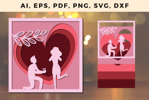 Multi Layer Valentine's Day SVG