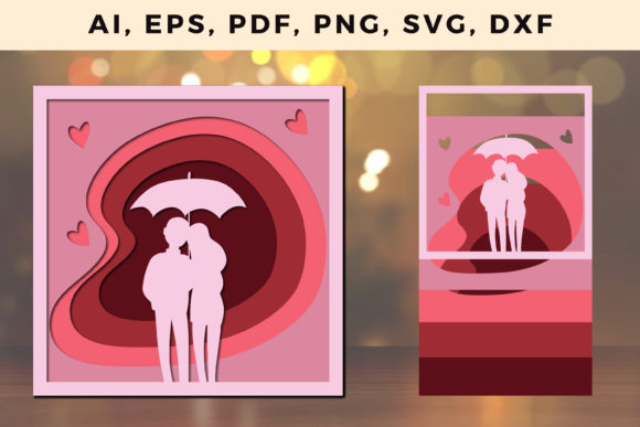 Multi Layer Valentine's Lovers SVG