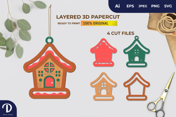 Review: 3D SVG Christmas Gingerbread House Asset