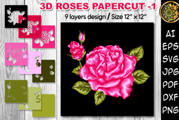 Review: 3D SVG Roses for Shadow Boxes & Sales