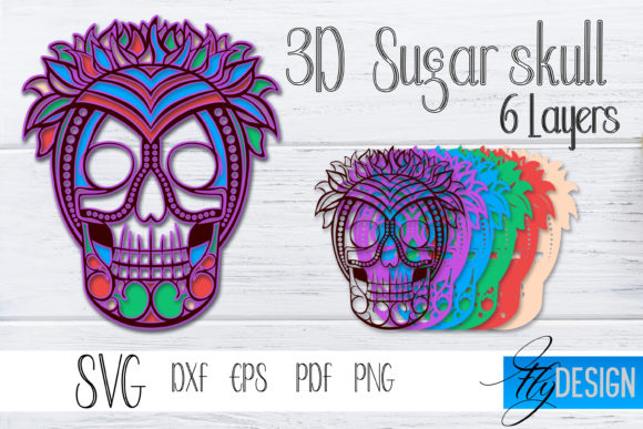 Review: 3D SVG Sugar Skull for Shadow Boxes & Branding