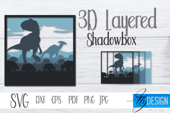 Reviewing 3D SVG Dinosaur 5 for Shadow Boxes & Web