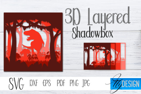 Reviewing 3D SVG Dinosaur 6 for Shadow Boxes & Branding