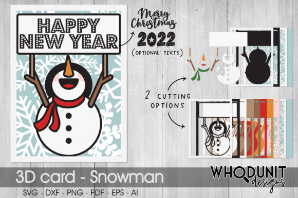 Snowman Layered 3D Card Holiday Card: A Christmas 3D SVG Review
